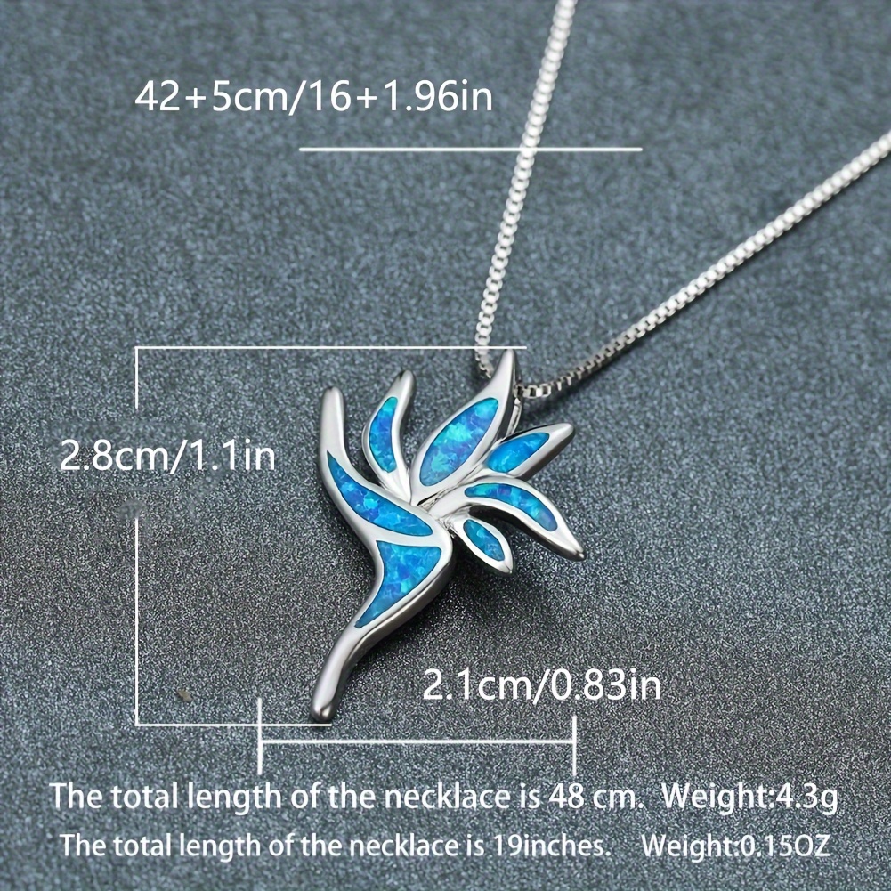 Opal Torch Pendant Long Necklace - Fashionable & Distinctive